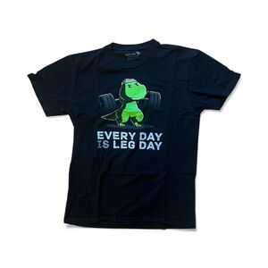 TeeTurtle Unisex Small T-Shirt – Ninja Dinosaur Graphic – Black – Cute Geek Tee